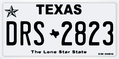 TX license plate DRS2823