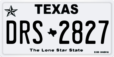 TX license plate DRS2827