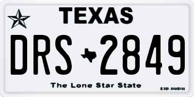 TX license plate DRS2849