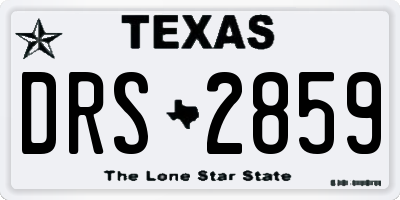 TX license plate DRS2859