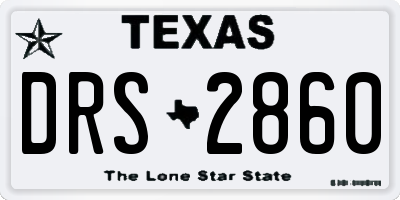 TX license plate DRS2860