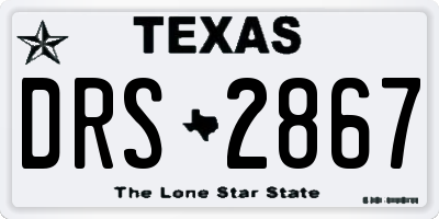 TX license plate DRS2867