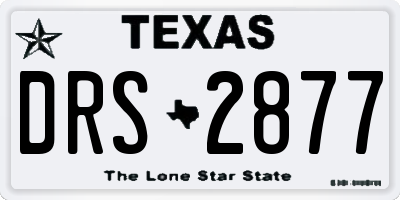 TX license plate DRS2877