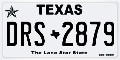 TX license plate DRS2879
