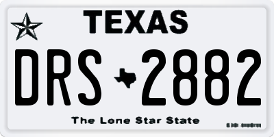 TX license plate DRS2882