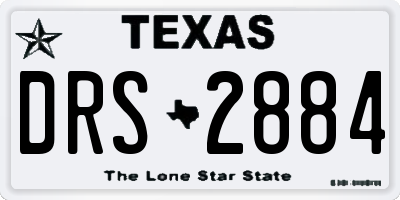 TX license plate DRS2884