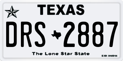 TX license plate DRS2887