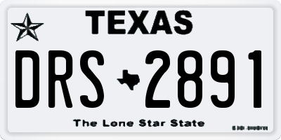 TX license plate DRS2891