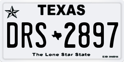 TX license plate DRS2897