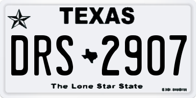 TX license plate DRS2907
