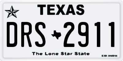 TX license plate DRS2911