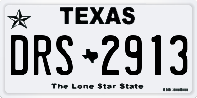 TX license plate DRS2913