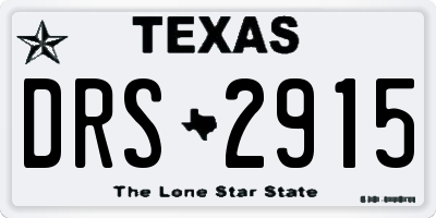 TX license plate DRS2915