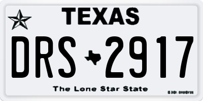 TX license plate DRS2917