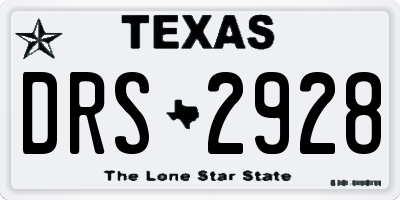 TX license plate DRS2928