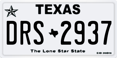 TX license plate DRS2937