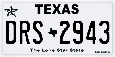 TX license plate DRS2943