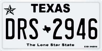 TX license plate DRS2946