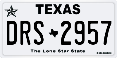 TX license plate DRS2957