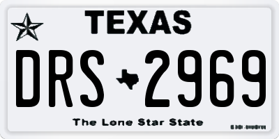 TX license plate DRS2969
