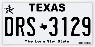 TX license plate DRS3129