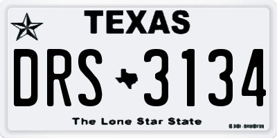 TX license plate DRS3134