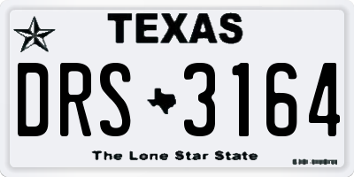 TX license plate DRS3164