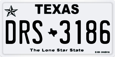 TX license plate DRS3186