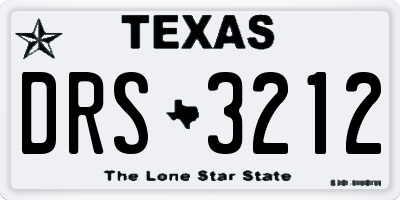 TX license plate DRS3212