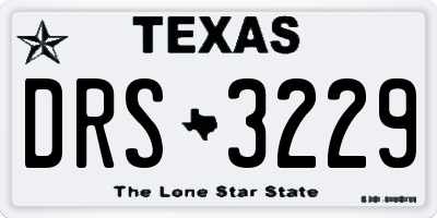 TX license plate DRS3229