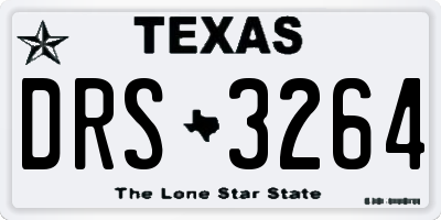 TX license plate DRS3264