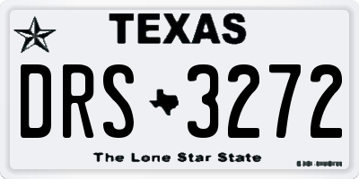TX license plate DRS3272