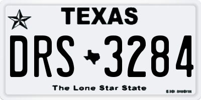 TX license plate DRS3284