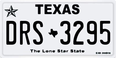 TX license plate DRS3295