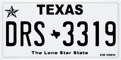 TX license plate DRS3319