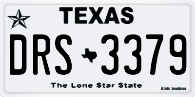 TX license plate DRS3379