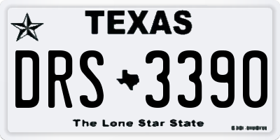 TX license plate DRS3390