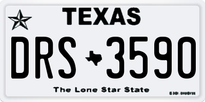 TX license plate DRS3590
