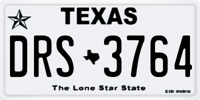 TX license plate DRS3764