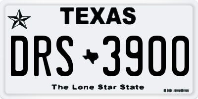 TX license plate DRS3900