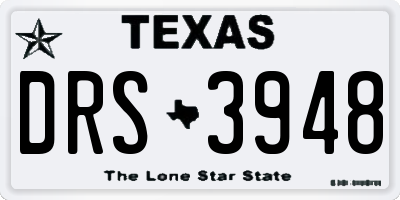 TX license plate DRS3948
