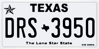 TX license plate DRS3950
