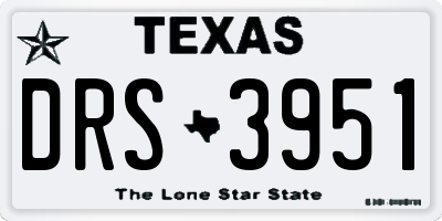 TX license plate DRS3951