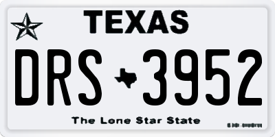 TX license plate DRS3952