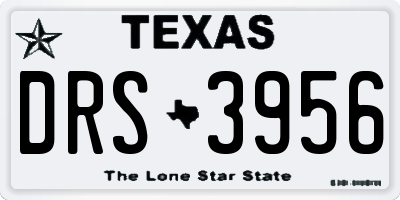 TX license plate DRS3956