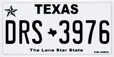 TX license plate DRS3976