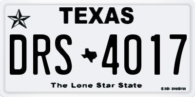 TX license plate DRS4017