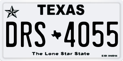 TX license plate DRS4055