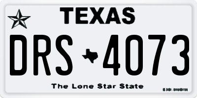 TX license plate DRS4073