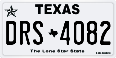 TX license plate DRS4082